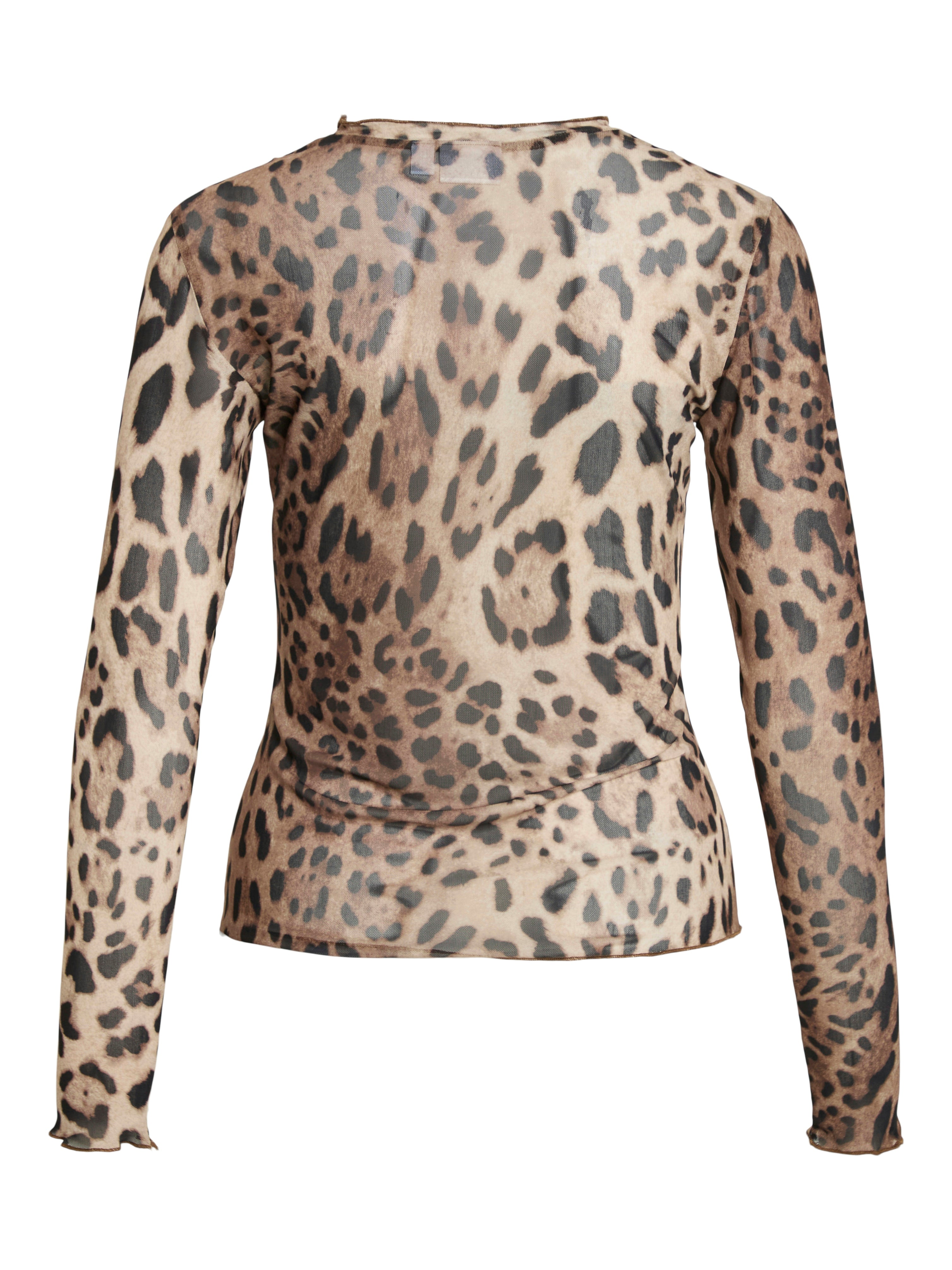 Vininna L/S Mesh bluse - sort